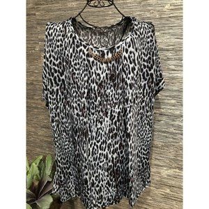 Jon And Anna Short Sleeve Top Blouse Plus Size 3X
